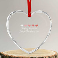 The Only Thing More Powerful Than Hate Is Love Heart Crystal Glass Ornament Red Hearts Elegant Bunny Inspirational Quote