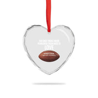 The Only Thing More Powerful Than Hate Is Love Heart Crystal Glass Ornament Together We Are America Football Bunny Inspirational Quote