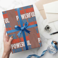 The Only Thing More Powerful Than Hate Is Love Wrapping Paper Roll Bold Red White and Blue Bunny Inspirational Quote