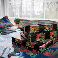 The Only Thing More Powerful Than Hate Is Love Wrapping Paper Roll Retro Floral Boho Bunny Inspirational Statement