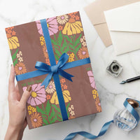The Only Thing More Powerful Than Hate Is Love Wrapping Paper Roll Retro Floral Bunny Inspirational Quote