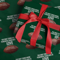 The Only Thing More Powerful Than Hate Is Love Wrapping Paper Roll Together We Are America Football Bunny Inspirational Quote