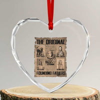 The Original Founding Fathers Heart Crystal Glass Ornament Native American Indigenous Leaders Graphic