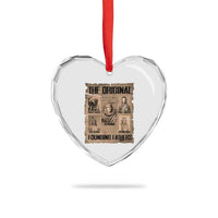 The Original Founding Fathers Heart Crystal Glass Ornament Native American Indigenous Leaders Graphic