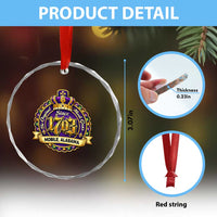 The Original Mardi Gras Mobile Alabama Since 1703 Crystal Glass Ornament