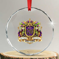 The Original Mardi Gras Mobile Alabama Since 1703 Crystal Glass Ornament Funny Carnival