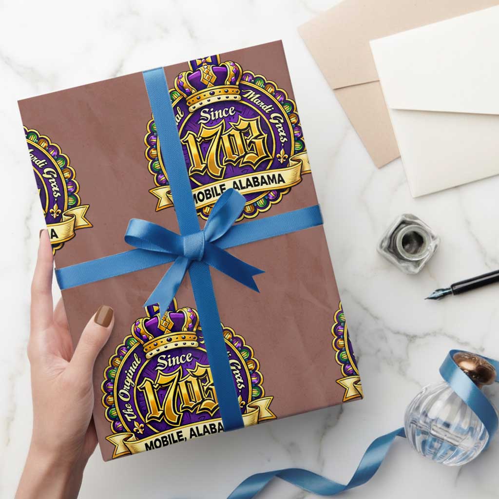 The Original Mardi Gras Mobile Alabama Since 1703 Wrapping Paper Roll
