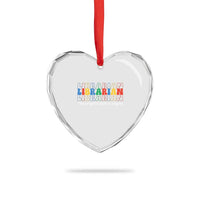 The Original Search Engine Heart Crystal Glass Ornament School Librarian Library Books