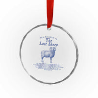 The Parable Of The Lost Sheep Crystal Glass Ornament Christian Bible Verse Matthew 18 - Wonder Print Shop