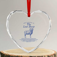 The Parable Of The Lost Sheep Heart Crystal Glass Ornament Christian Bible Verse Matthew 18 - Wonder Print Shop