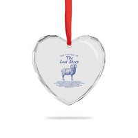 The Parable Of The Lost Sheep Heart Crystal Glass Ornament Christian Bible Verse Matthew 18 - Wonder Print Shop