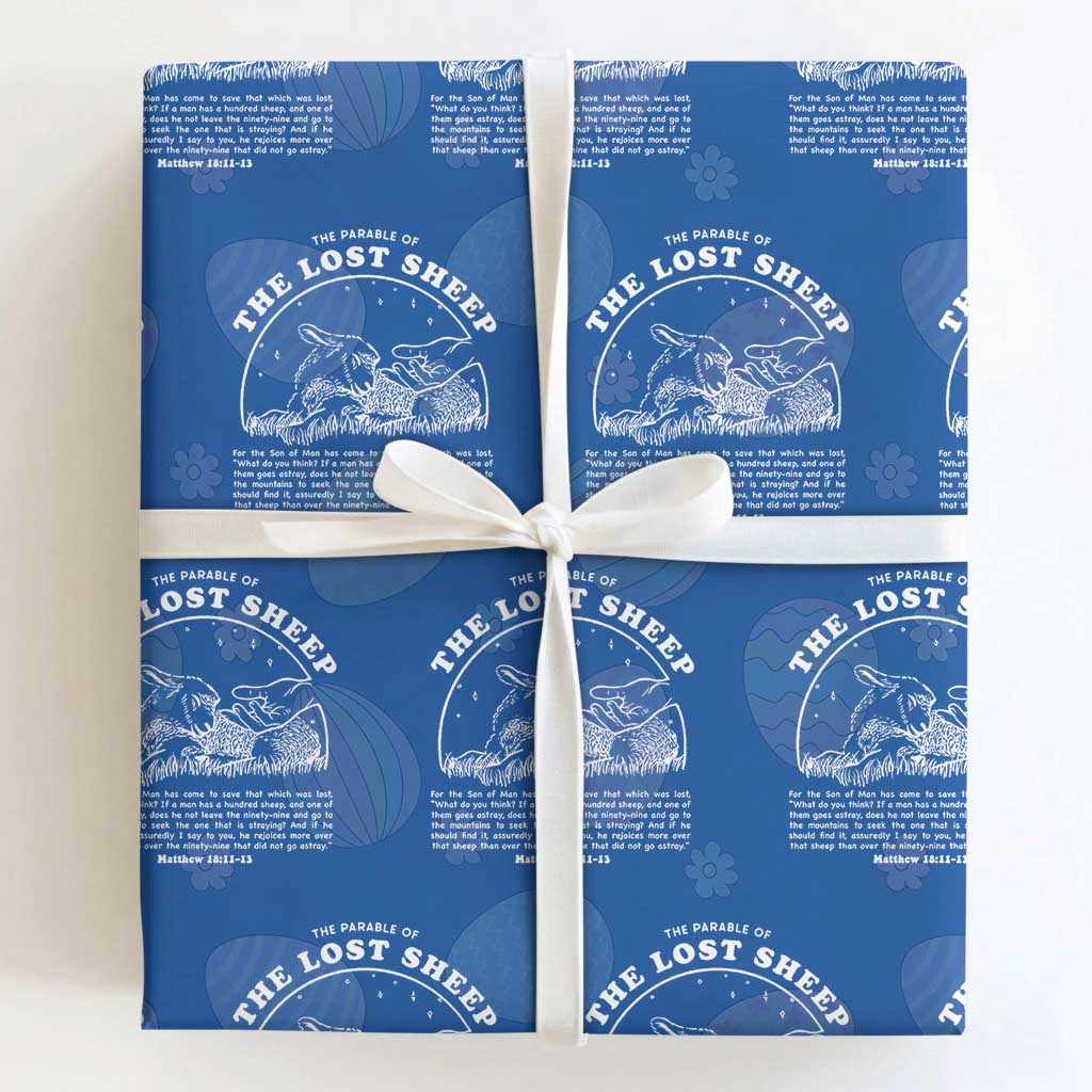 The Parable Of The Lost Sheep Wrapping Paper Roll Christian Bible Verse