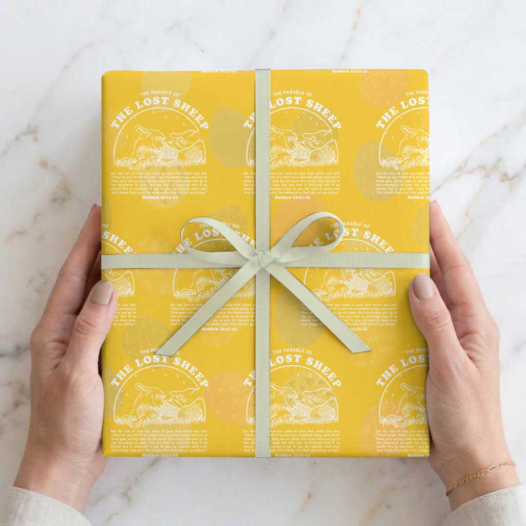 The Parable Of The Lost Sheep Wrapping Paper Roll Christian Bible Verse