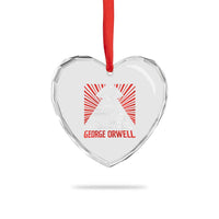 The Party Told You To Reject The Evidence Of Your Eyes Heart Crystal Glass Ornament Protest Inequality George Orwell