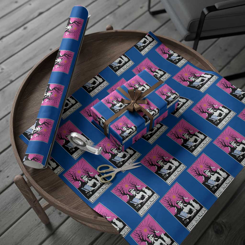 The Reader Tarot Wrapping Paper Roll Witch Reading Book Club Occult Cat Mom - Wonder Print Shop