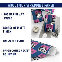 The Reader Tarot Wrapping Paper Roll Witch Reading Book Club Occult Cat Mom - Wonder Print Shop