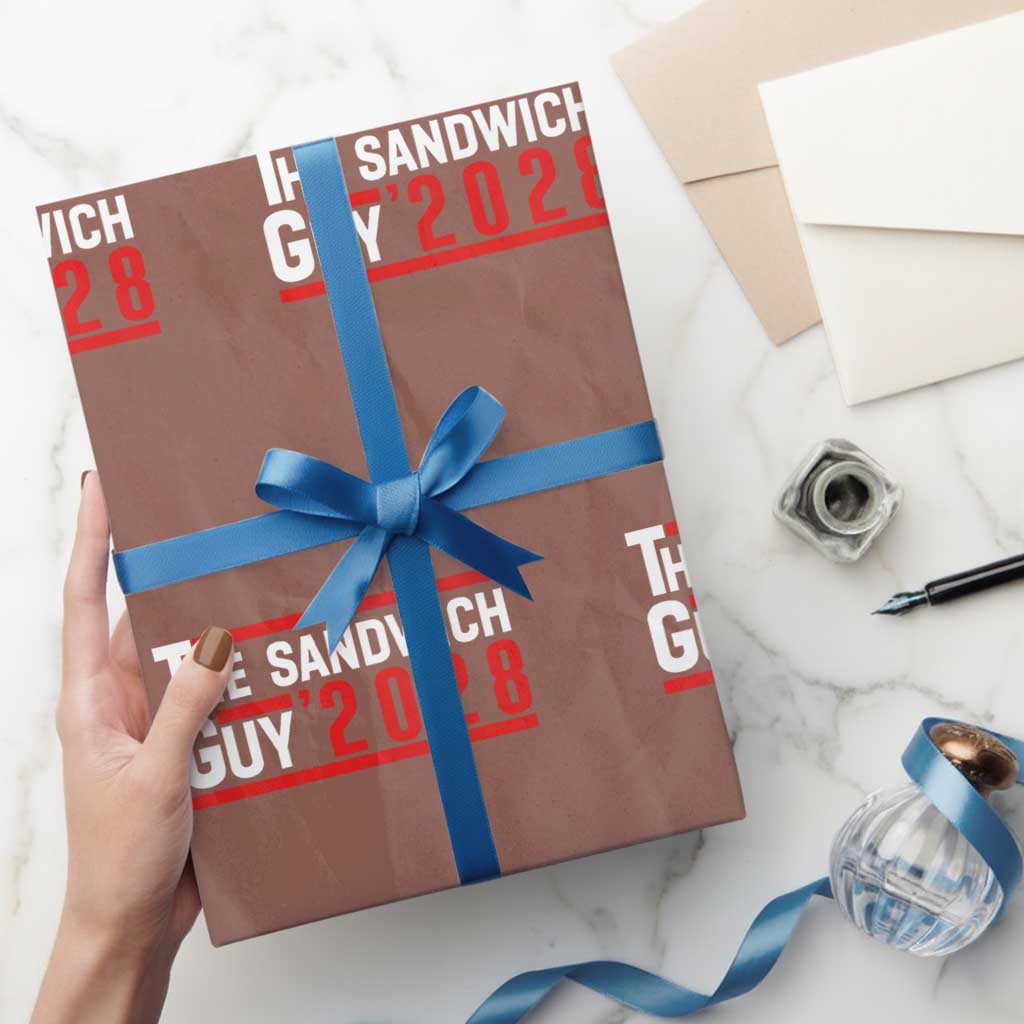 The Sandwich Guy 2028 Wrapping Paper Roll Political Parody - Wonder Print Shop