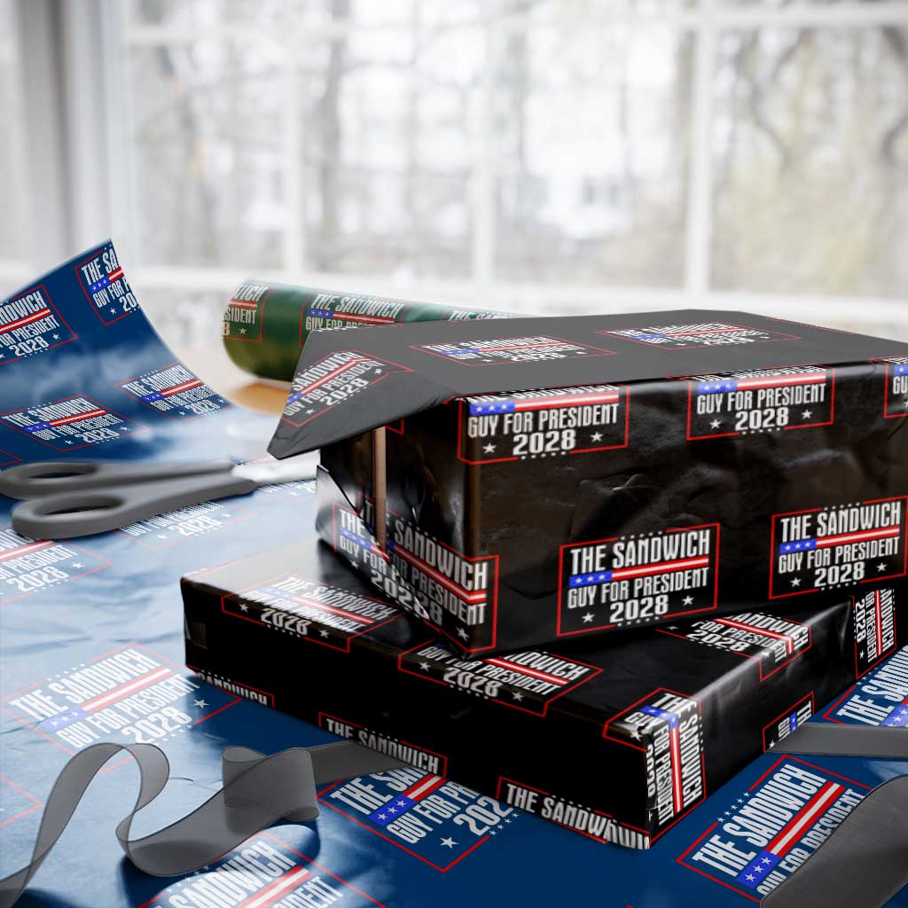The Sandwich Guy for President 2028 Wrapping Paper Roll Funny Patriotic Campaign Parody - Wonder Print Shop