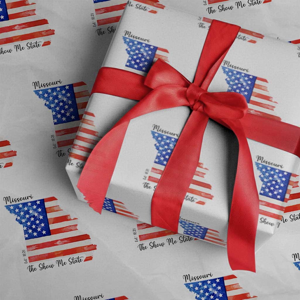 The Show Me State Est 1821 Wrapping Paper Roll Proud Missourian Gift