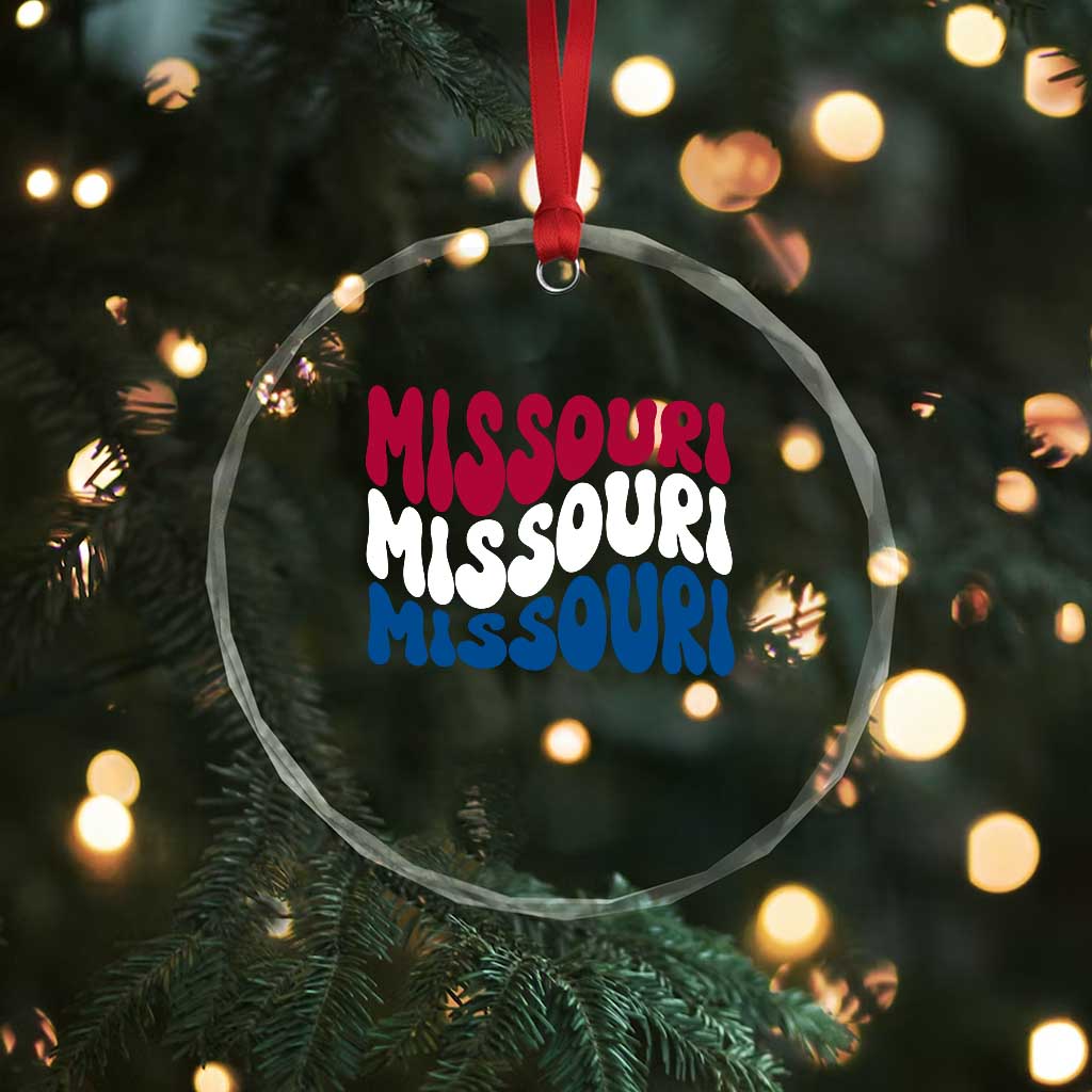 The Show Me State Pride Crystal Glass Ornament Gift For Missouri Lovers