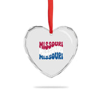 The Show Me State Pride Heart Crystal Glass Ornament Gift For Missouri Lovers