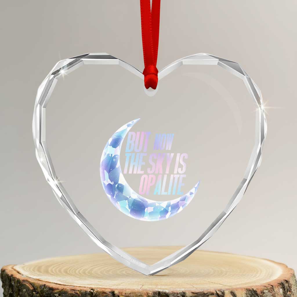 The Sky Is Opalite Moonstone Mystical Crystal Lover Heart Crystal Glass Ornament - Wonder Print Shop