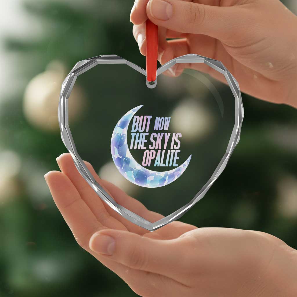 The Sky Is Opalite Moonstone Mystical Crystal Lover Heart Crystal Glass Ornament - Wonder Print Shop
