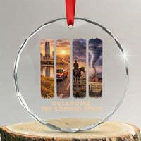The Sooner State Pride Crystal Glass Ornament Gift for Oklahomans