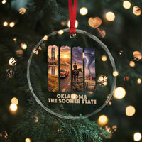 The Sooner State Pride Crystal Glass Ornament Gift for Oklahomans
