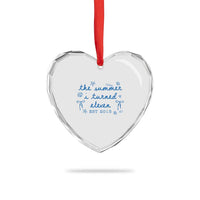 The Summer I Turned Eleven Funny 11th Birthday Est 2015 Heart Crystal Glass Ornament Summer Coastal Birthday Seashell Bow
