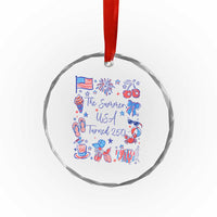 The Summer USA Turned 250 1776 2026 4th of July Crystal Glass Ornament