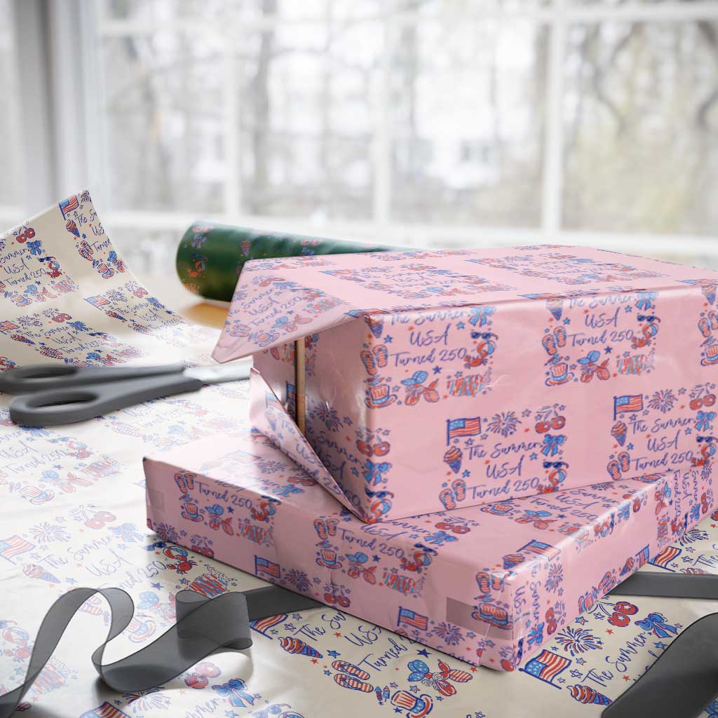 The Summer USA Turned 250 1776 2026 4th of July Wrapping Paper Roll
