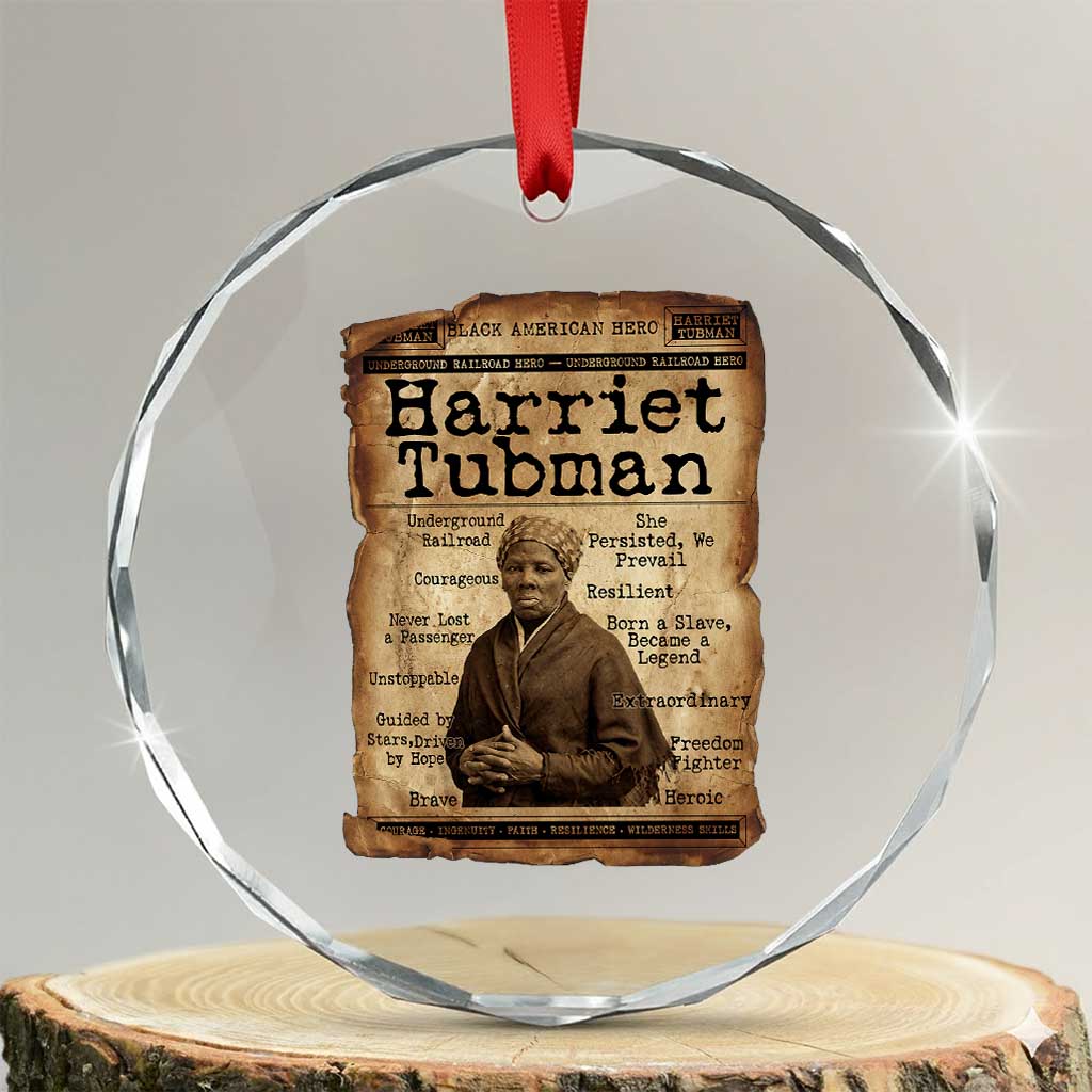 The Underground Railroad Hero Crystal Glass Ornament Harriet Tubman Slavery Freedom Fighter Gift