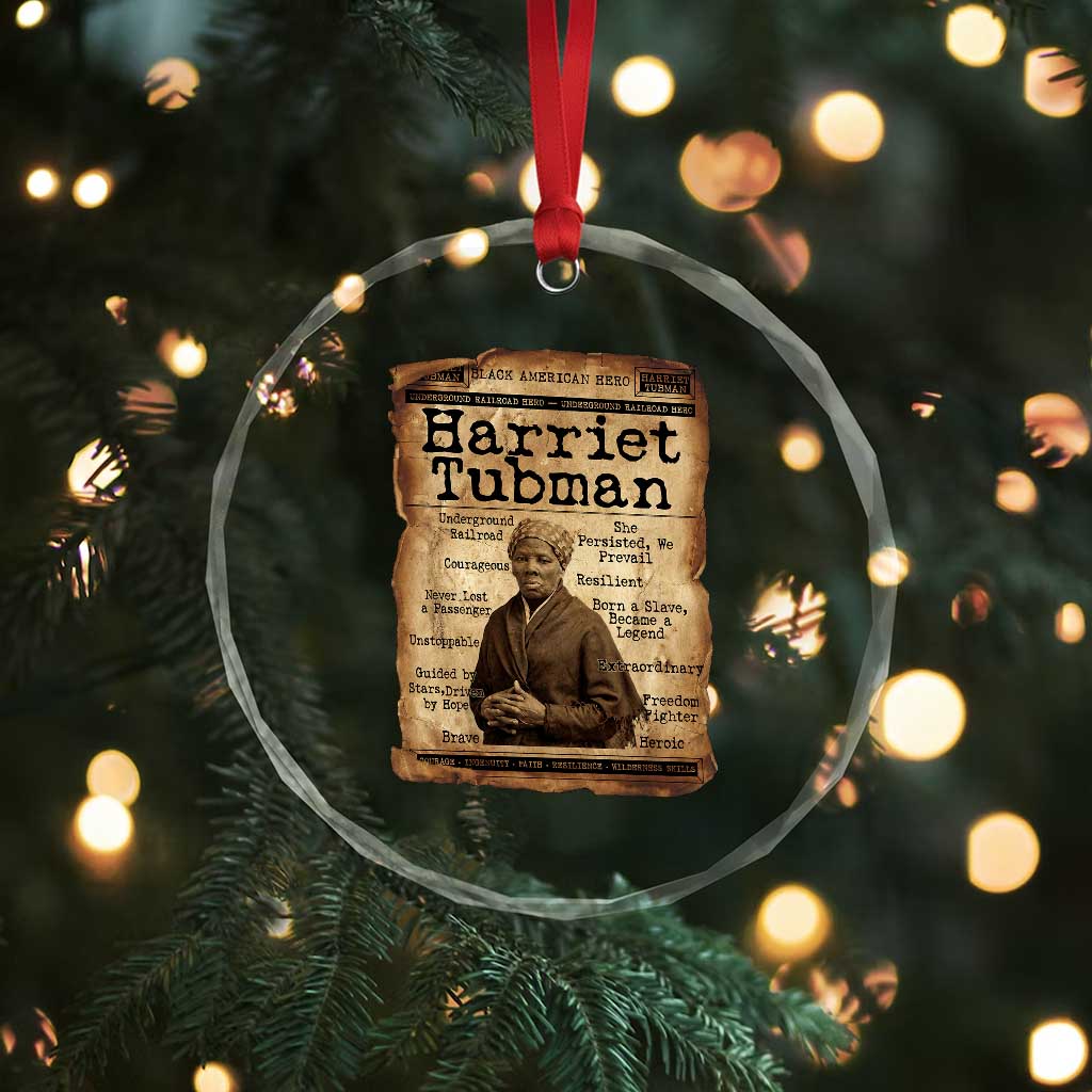 The Underground Railroad Hero Crystal Glass Ornament Harriet Tubman Slavery Freedom Fighter Gift