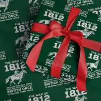 The War Of 1812 Wrapping Paper Roll Beating The British Twice Funny Patriotic Military History