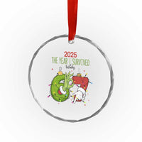 The Year I Survived 67 Six Seven Christmas Meme Crystal Glass Ornament - Wonder Print Shop