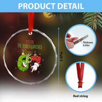The Year I Survived 67 Six Seven Christmas Meme Crystal Glass Ornament - Wonder Print Shop