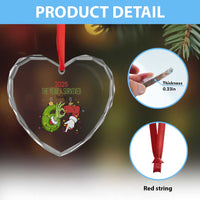 The Year I Survived 67 Six Seven Christmas Meme Heart Crystal Glass Ornament - Wonder Print Shop