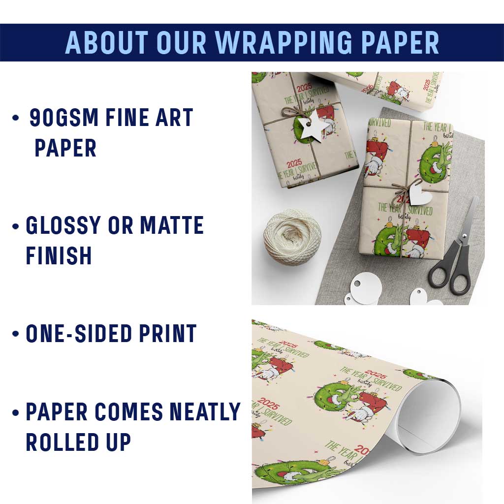 The Year I Survived 67 Six Seven Christmas Meme Wrapping Paper Roll - Wonder Print Shop