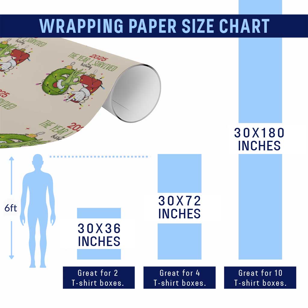 The Year I Survived 67 Six Seven Christmas Meme Wrapping Paper Roll - Wonder Print Shop