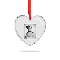 Theodore Roosevelt Quote Heart Crystal Glass Ornament I Don't Always Get Shot But When I Do