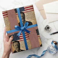 Theodore Roosevelt Quote Wrapping Paper Roll American President History