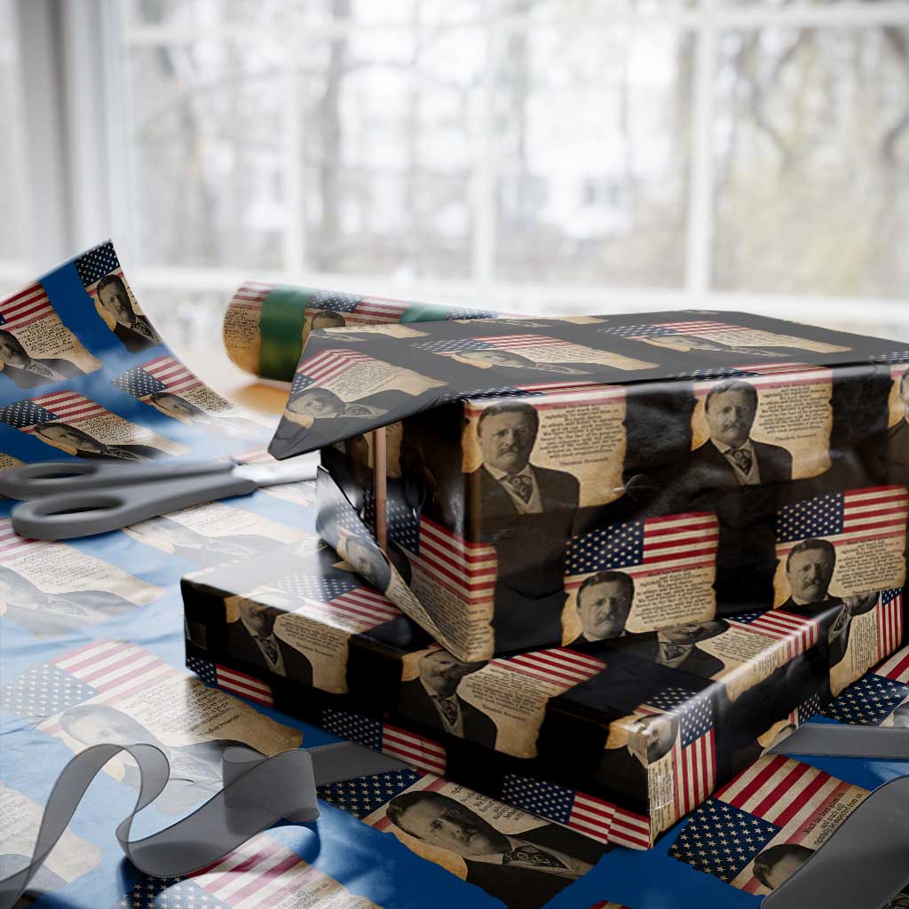 Theodore Roosevelt Quote Wrapping Paper Roll American President History