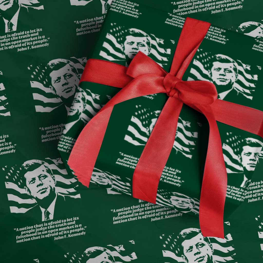 Theodore Roosevelt Quote Wrapping Paper Roll Patriotic American Flag Presidents Day