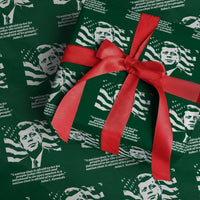 Theodore Roosevelt Quote Wrapping Paper Roll Patriotic American Flag Presidents Day