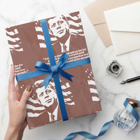 Theodore Roosevelt Quote Wrapping Paper Roll Patriotic American Flag Presidents Day