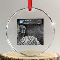 There is Motion at Your Front Door Crystal Glass Ornament Tung Tung Tung Sahur Italian Brainrot Meme