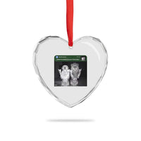 There is Motion at Your Front Door Heart Crystal Glass Ornament Funny Golden Retriever Dog And Lion Motion Meme - Wonder Print Shop