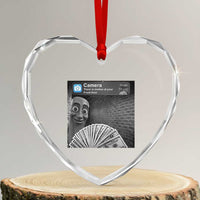 There is Motion at Your Front Door Heart Crystal Glass Ornament Tung Tung Tung Sahur Italian Brainrot Meme