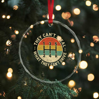 They Can't Steal What They Can't Drive Crystal Glass Ornament Funny Stick Shift Manual Car